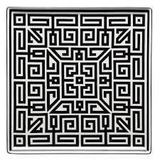 Vassoio quadrato Labirinto nero